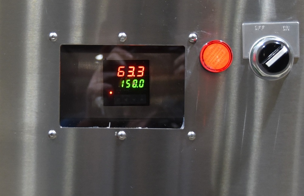 The auger heater temperature control panel.