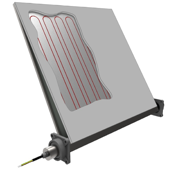 Heated Flop (diverter) Gate that keeps materials from freezing.