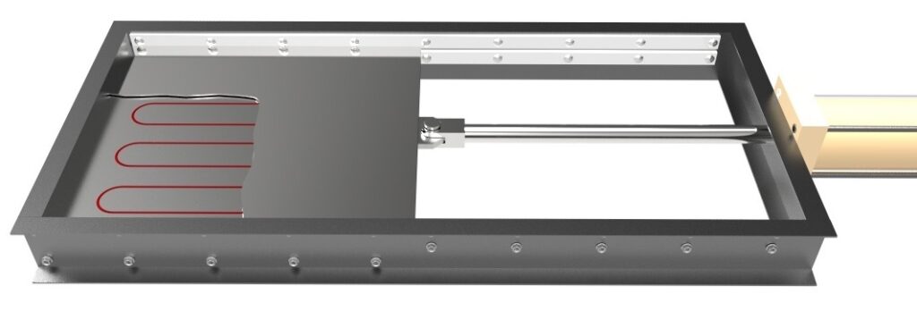 Heated Sliding Gate for a direct replacement for existing sliding portion of gate.